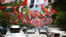 Selçuk sokakları bayraklarla donatıldı