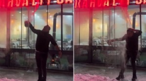 Soğuk havayı test etmek isterken kendini yaktı