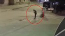 Sokak ortasında yavru kediye işkence!