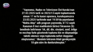 Sözcü TV'ye 10 günlük ekran karartma!