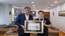 Tugay, altın madalyalı sporcuyu ağırladı
