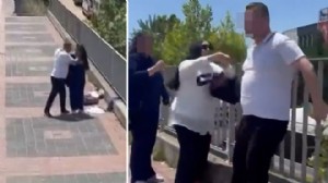 Yere düşürdü, boğazını sıktı... Kadın kadını kurtardı!